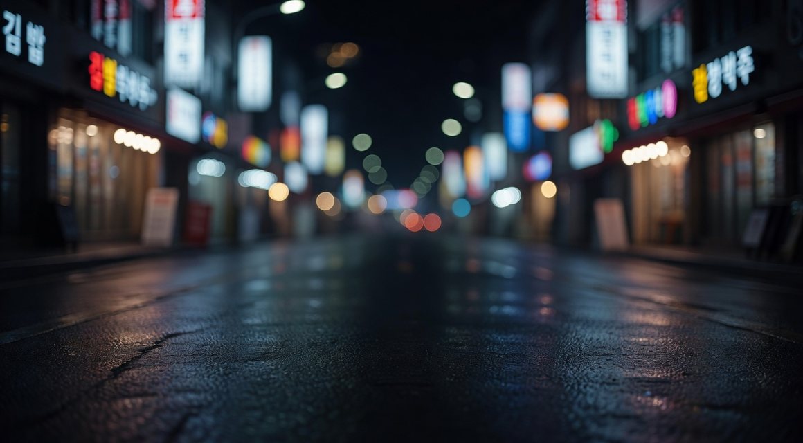 야간 번화가 거리 이미지 — 목포 생활권 안내